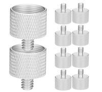 DEARMAMY 10pcs Microphone Stand Screw to Metal Adapter Thread Reducer Bushing for Mic Accessories Tripod Camera Use Pack