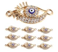 DEARMAMY 10pcs Mini Evil Eye Charms Decorative Alloy Pendants for DIY Jewelry Making Versatile Eye Charms for Bracelets Necklaces Unique Design with Symbolic Love Protection