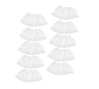 DEARMAMY 10pcs Nail Art Vacuum Dust Collector Bags Practical Non-woven Dust Collector Bags for Nail Salons Secure Fit with Elastic Cord for Manicure Cleaning