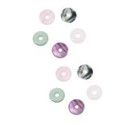 DEARMAMY 10pcs Natural Jade Mood Necklace DIY Craft Beads for Jewelry Making Crystals and Semi-Precious Stones