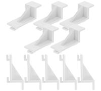 DEARMAMY 10pcs Plastic Fridge and Freezer Shelf Clips Buckles Hooks Replacement Supports for Refrigerator Divider and Metal Shelving Accessories