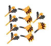 DEARMAMY 10pcs Plastic Hand Clappers Noise Makers for Loud Cheering Tools for Parties Birthdays Classroom Rewards Team Spirit Boosters in Orange and Black