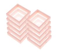 DEARMAMY 10pcs Press on Nails Organizer Press on Nail Container Press on Nail Packaging Plastic Fake Nail Storage Pink