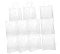 DEARMAMY 10pcs PVC Handbag Festival Pouches for Alcohol Wine Bags Portable Wine Bottle Bag