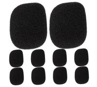 DEARMAMY 10pcs Replacement Microphone Covers Mini Sponge Windscreens for Lapel Headset Mics Soft Mic Shields for Noise Reduction and Easy Installation