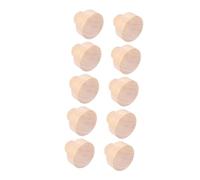 DEARMAMY 10Pcs Rubberwood Round Door Pull Handles for Cupboards Wardrobes Cabinets Furniture Accessories with Fine Workmanship and Modern Simple Style
