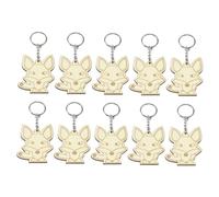 DEARMAMY 10pcs Set Wooden Small Animal Keychain Kit Hinge Cabinet and Drawer Knobs Door White Dresser Rattan Knob Matte Arrow Basket The Wire Household Wires Jig Lace Bamboo