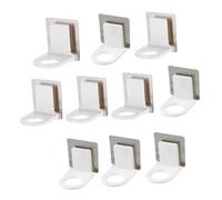 DEARMAMY 10PCS Shower Gel Bottle Holder Wall-mounted Shampoo Rack with Self-adhesive Hooks for Bottles Moisture-resistant Bathroom Storage Organizer
