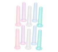 DEARMAMY 10pcs Silicone Face Cupping Set Vacuum Cupping Cups for Face Massages Cellulite Remover and Double Chin Reduction