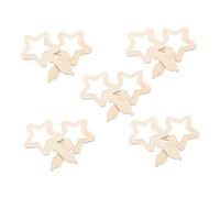 DEARMAMY 10pcs Small Wooden Mirrors for Unpainted Handheld DIY Craft Star Shaped Reflection Lightweight Educational Tool for Self Recognition and Creative Play