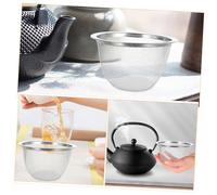 DEARMAMY 10pcs Stainless Steel Fine Mesh Tea Infuser Basket Loose Leaf Steeper for Teapot Replacement Reusable Filter Screens for Brewing Herbal and Flower Tea Dishwasher Safe