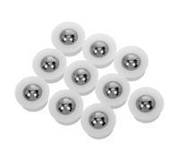 DEARMAMY 10pcs Swivel Ball Casters Plastic Swivel Roller Caster Wheel Stainless Steel Engineering Plastic 360 Degree Rotation Lightweight Resistant to Wear and Impact for Industrial