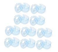 DEARMAMY 10pcs Transparent Party Treats Boxes for Shower Small Snack Containers Clear Keepsake Favour Storage for Birthday Wedding Celebration