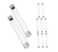 DEARMAMY 10pcs Transparent Plastic Tweezers Case for Travel Eyelash Extension Organizer Tool Holder with Individual Protection for Precise Nail Art and Clip Storage