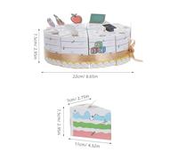 DEARMAMY 10pcs Triangle Cake Shaped Candy Boxes with Back to School Decorations, Paper Material, Quick Setup, and Space-saving Structure, for Back to School Parties and New Student Welcome