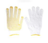 DEARMAMY 12 Pairs Thickened Cotton Labour Protection Gloves with Yellow Dot Coating Oil and Corrosion Resistant Work Gloves for Building Mechanical Maintenance Mining and Gardening Tasks