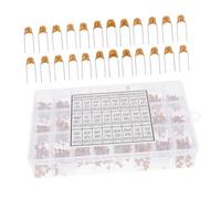 DEARMAMY 1200pcs Ceramic Capacitor Kit Values Monolithic Assorted Capacitors for Industrial Electrical Use Audio Power Supply Automotive Projects with Storage Box