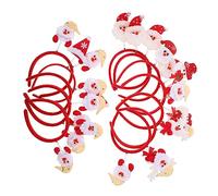 DEARMAMY 12Pcs Christmas Costume Headbands Festive Hair Hoops with Santa Snowman Decorative Party Hairbands for Boys Holiday Celebration Accessories
