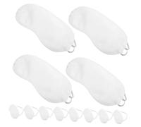 DEARMAMY 12pcs Disposable Eye Covers Soft Polyester Travel Sleeping Eye Masks for Home Office Use Comfortable Nap Protection Masks