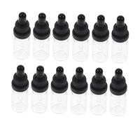 DEARMAMY 12pcs Dropper Glass Bottle Travel Leakproof Reusable Bottles Glass Dropper for Essential Oil and Liquid