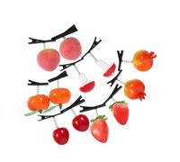 DEARMAMY 12pcs Fruit Spring Clip Colorful Fruit Hair Clips Material Gender Girl Dress up Fruit Barrettes Pattern Accessories Orange Hair Clip Mini Fruit Hair Pins Little Way Snap Iron