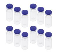 DEARMAMY 12Pcs Glass Vials Storage Bottles for Liquid Samples Reusable Compact Sample Containers for Essential Oils Lab Vials for Travel and Organization