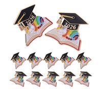 DEARMAMY 12pcs Graduation Cap Brooch Pins for Jacket Lapel Graduation Pin Zinc Alloy Material with Advanced Plating Resistant to Fading and School Last Day Celebrations