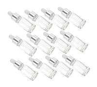 DEARMAMY 12pcs Holiday Bottles for Toiletries Liquid Squeezy Travel Bottles Glass Dropper
