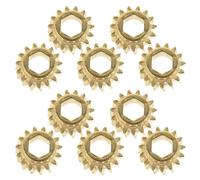 DEARMAMY 12Pcs Metal Guitar Tuner Knobs Hexagonal 15-Tooth Precision Gears, Modern Stylish Design, Reliable Grip, Compact 1.00X1.00X0.55Cm for Acoustic and Electric Guitar Replacement