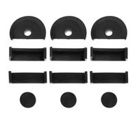 DEARMAMY 12pcs Mini Bench Vise Pads Non-Slip Rubber Cushion Accessories for Workpiece Holding with Easy Installation, Suitable for Professional and Personal Use, Black Plastic Anti-Pinch
