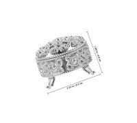 DEARMAMY 12pcs Silver 2.5 Inch Retro Style Candy Box Made of Sturdy Pp Material, Reusable and Easy to Clean round Container for Weddings and Party Favour Candy Storage