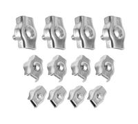 DEARMAMY 12pcs Stainless Steel Wire Rope Cable Clamps M5 M6 M8 Single Bolt Simplex Wire Rope Clips for Industrial Rigging and Home Workshop Use