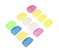 DEARMAMY 12pcs Travel Toothbrush Head Covers Protective Silicone Caps for Adult Fit for Electric Manual Brushes Hygienic Oral Care Holder to Keep Brush Clean The Go Random Color