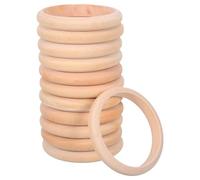 DEARMAMY 12pcs Unpainted Wooden Bangle Bracelets with Smooth Finish, Natural Wood Material for Creative DIY Design and Versatile Decoration in Coloring and Group Crafting Sessions