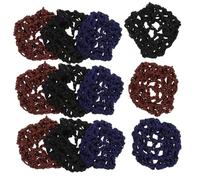 DEARMAMY 15pcs Ballet Hair Net Bun Covers Elastic Mesh Snood Hair Nets Handmade Crochet Bun Holders for Women Dance Decoration Accessories