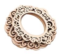 DEARMAMY 15pcs Vintage Unfinished Wooden Picture Frame Ornaments with Rope, Rustic DIY Photo Frame Pendants for Christmas Tree Hanging Decoration and Craft Projects