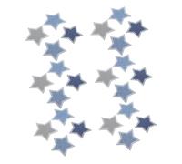 DEARMAMY 16PCS Five-Pointed Star Embroidery Applique Patches for Jeans Denim DIY Fashion Upgrade Polyester Star Iron Patches for Shoes Bags Costumes Accessories