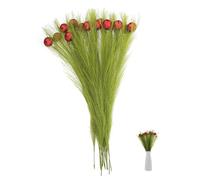DEARMAMY 16pcs Small Pampas Grass Decor Fake Plant Decors DIY Wreath Supplies Faux Grass Plant Party Layout Faux Indoor Small Fake for Home Picks