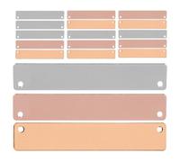 DEARMAMY 18pcs Copper Blank Bar Pendants for Stamping DIY Craft Charms