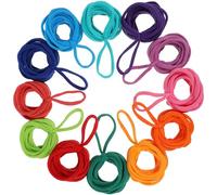 DEARMAMY 192pcs Elastic Braided Rope Weaving Craft Loops Weaving Loom Kit Craft Weaving Loom Weaving Loom Loops Christmas