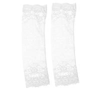 DEARMAMY 1pair Lace Floral Arm Sleeves for Women Lightweight Tattoo Scar Cover Forearm Sleeves Breathable Elbow Covers for Outdoor Activities Formal Occasions