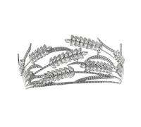 DEARMAMY 1Pc Elegant Bride Crystal Crown Headdress Rhinestone Wedding Tiara for Bridal Parties Birthdays Festivals Special Occasions Princess Accessory for Women