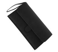 DEARMAMY 1Pc Leather Scissor Organizer Bag Portable Hairdressing Tool Case for Barbers Durable Zipper Design Lightweight Travel Storage