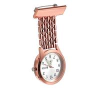 DEARMAMY 1pc Nurse Watch Clip on Pocket Watch Ladies Second Woman Smartwatch for for Women Nurses Vet Cute Pink Portable Nursing Ladies Zinc Iron Alloy Golden