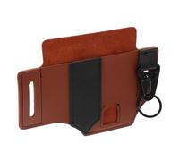 DEARMAMY 1pc Outdoor Storage Waist Bag Tool Kit Cosmetic Bag Tool Belt Pencil Pouch Money Belt Zippered Admin Pouch Minis Kit Accessories Small Organizer Pocket Brown Leather