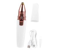 DEARMAMY 1Pc Rechargeable Eyebrow Hair Remover Compact Lipstick Shape Trimmer for Women Painless Facial Hair Removal Device USB Rechargeable for Go Grooming