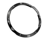 DEARMAMY 1pc Stainless Steel Watch Bezel Ring Lightweight Protective Cover Scaled Metal Frame with Scratch-resistant Finish Easy Installation Stylish Black and White Design for Compatible