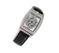 DEARMAMY 1pc Stylish Women Boarded Wristwatch Vintage Design for Students Office Use Elegant Shiny Finish Accurate Timekeeping Case