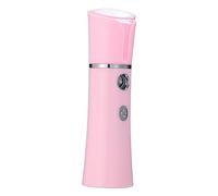 DEARMAMY 1Pc USB Rechargeable Nano Spray Face Humidifier Handheld Facial Steamer with Tank for Spa Like Hydration Portable Skincare Pink