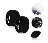 DEARMAMY 1set Bamboo Charcoal Facial Cleansing Sponge Natural Exfoliating Puff for Daily Deep Pore Cleaning and Oil Removal Gentle Bamboo Makeup Remover Pads Without Hanging Rope 2pcs